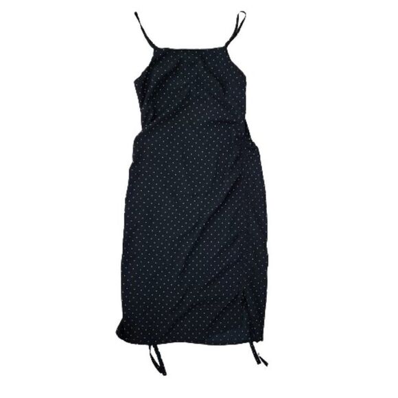 J.O.A Darling Details Navy Polka Dot Slip Dress XS NWT - Picture 3 of 5